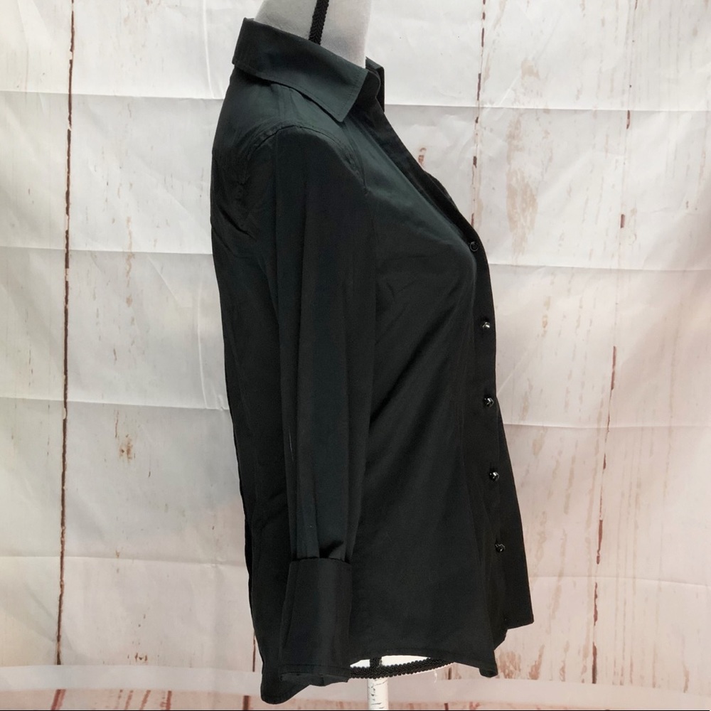 Express Women’s Black Button Down Work Career Used - image 4